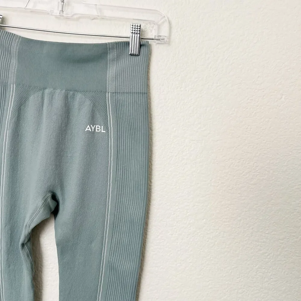 [AYBL] Teal Seamless Reflex Sports Bra & Legging Matching Set Size Small S